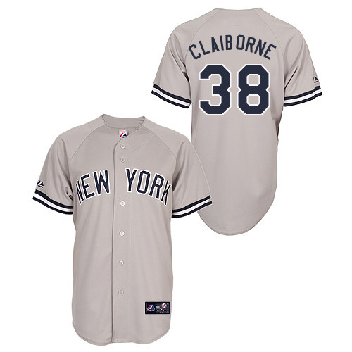Preston Claiborne #38 Youth Baseball Jersey-New York Yankees Authentic Road Gray MLB Jersey - Click Image to Close